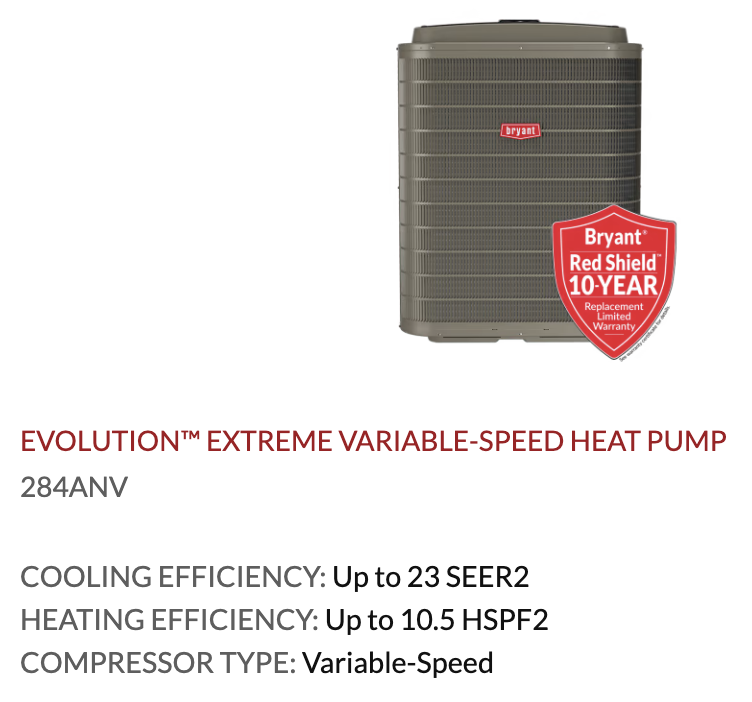 EVOLUTION™ EXTREME VARIABLE-SPEED HEAT PUMP Sun Air